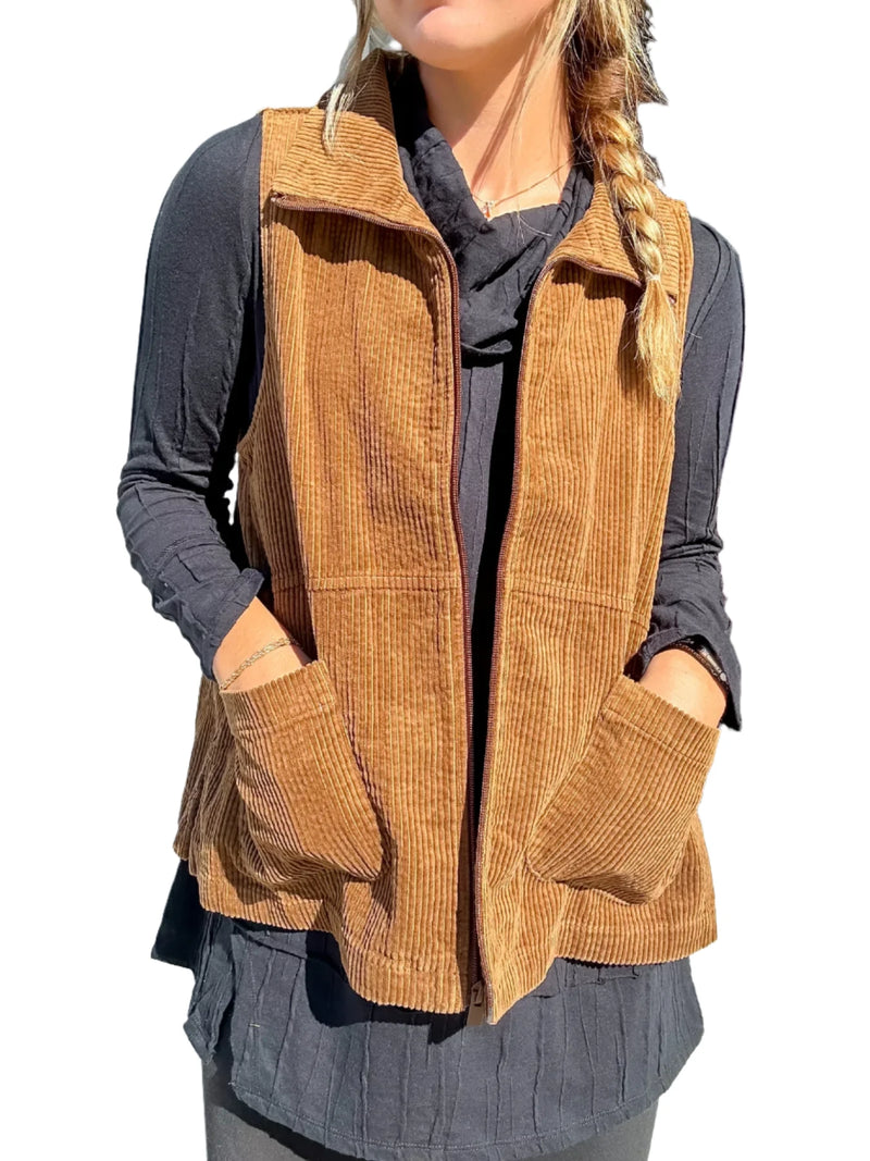 Habitat Soft Cotton Corduroy Pocket Vest - 45128