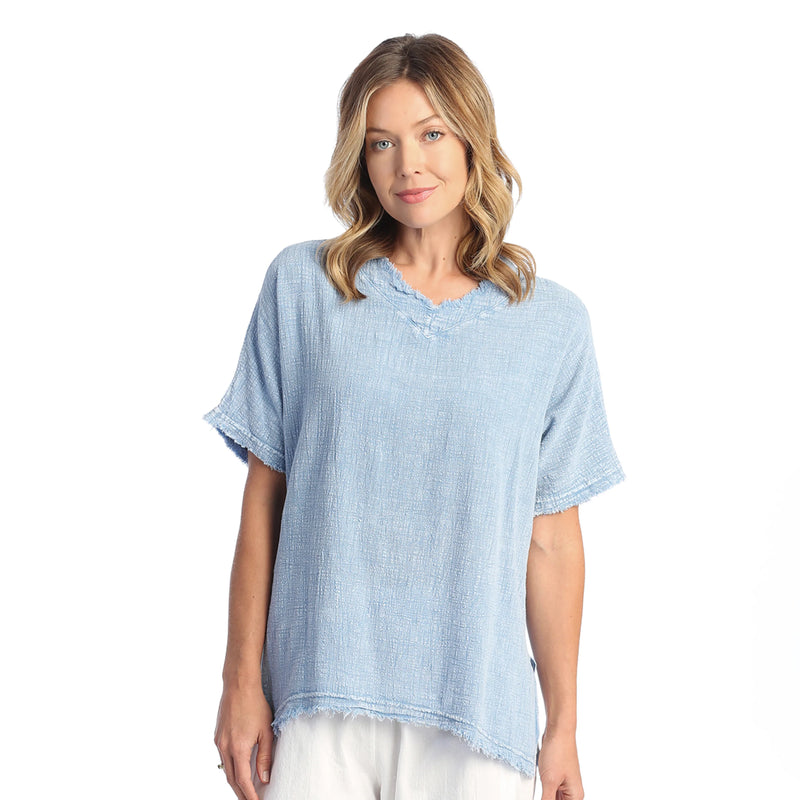 Jess & Jane Solid Mineral Washed Gauze Top - M92