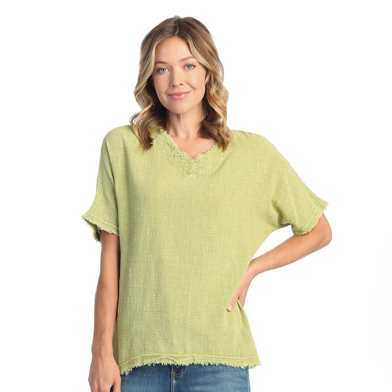 Jess & Jane Solid Mineral Washed Gauze Top - M92